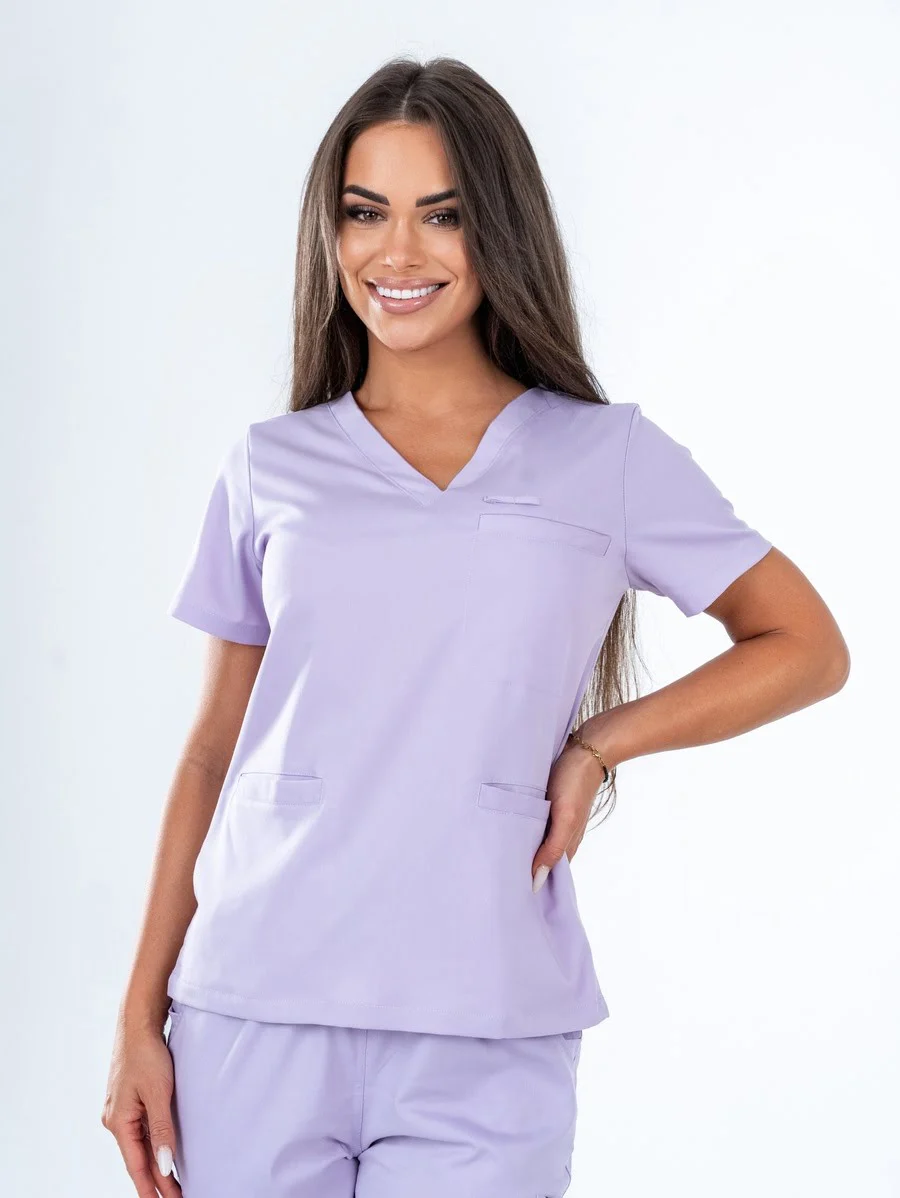 Bluza Medyczna Aurii Kamila Lila Fartuch Kosmetyczny Fartuch Lekarski